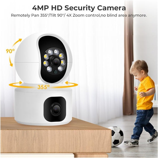 Baby monitor telecamera WiFi da 4 MP con doppio schermo