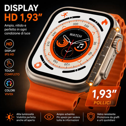 Orologio watch8 z66 ultra smart watch tracker fitness impermeabile con schermo da 1.93 pollici