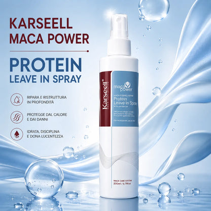 Karseell Maca Power Protein Leave In Spray 200ml – Trattamento Senza Risciacquo per Capelli Secchi e Danneggiati