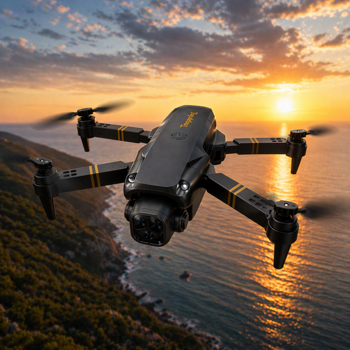 Drone S16 Pieghevole con Telecamera HD – Controllo Smartphone WiFi | Mini Drone 4K 1080p con Modalità Headless
