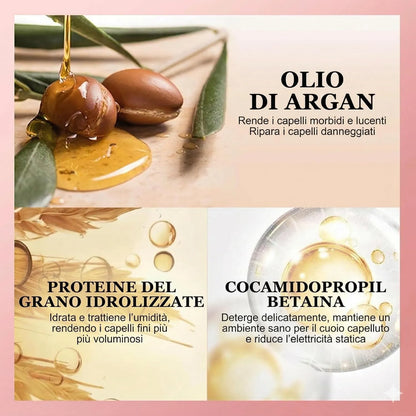 Karseell MACA CARE SYSTEM Shampoo Volumizzante 200 ml con Olio di Argan e Pantenolo – Volume e Corpo per Capelli Fini e Piatti – Detersione Delicata – Capelli Morbidi, Leggeri e Luminosi