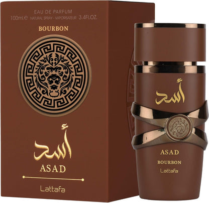 Lattafa Asad Bourbon Eau de Parfum 100ml – Profumo Uomo Intenso e Speziato | Fragranza di Lusso Lunga Durata