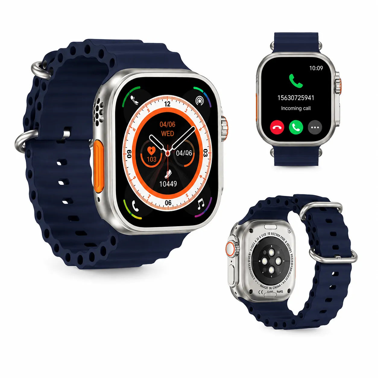 Smartwatch S9 Ultra BIG 49 mm – Display HD 2.1", Chiamate Bluetooth, Monitor Salute, Fitness Tracker, Notifiche e Modalità Sportive