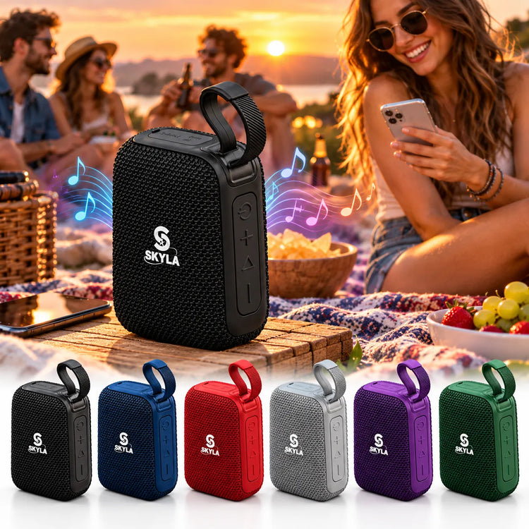 Mini Altoparlante Bluetooth SKYLA SKY-5601 10W 2400mAh Speaker Portatile con Maniglia, USB, TF e Type-C