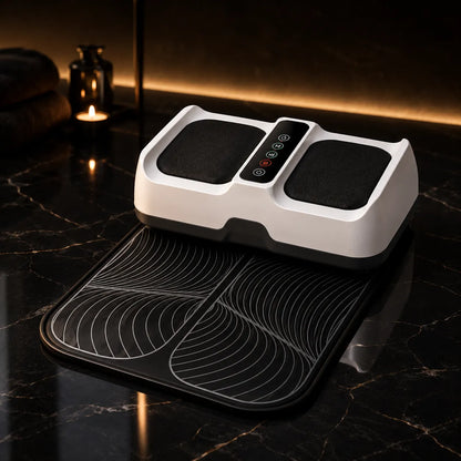 Massaggiatore Plantare EMS Riscaldante 42°C – Stimolazione Muscolare e Relax per Piedi e Gambe