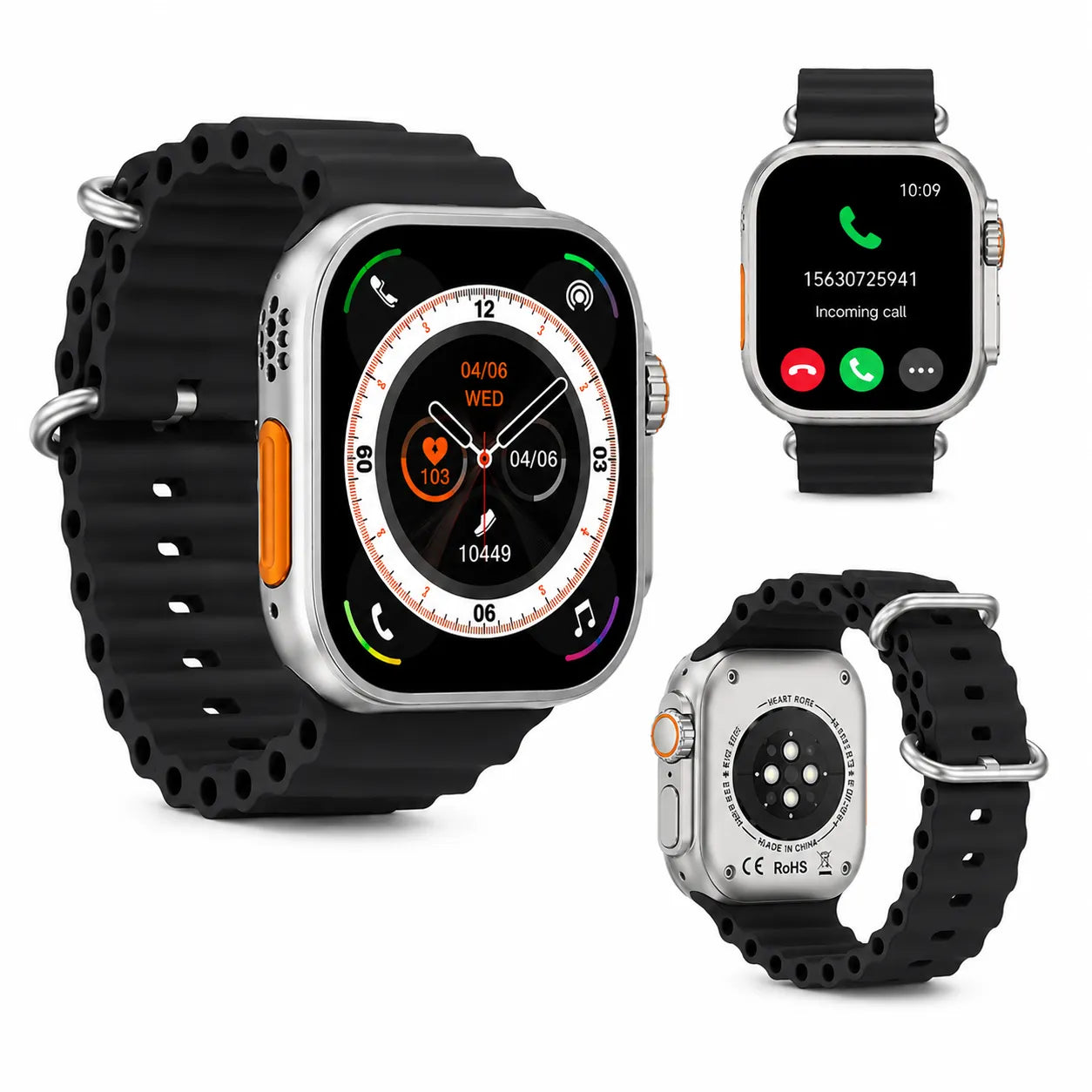 Smartwatch S9 Ultra BIG 49 mm – Display HD 2.1", Chiamate Bluetooth, Monitor Salute, Fitness Tracker, Notifiche e Modalità Sportive