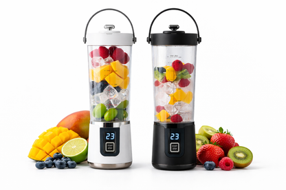 Frullatore Portatile Ricaricabile USB-C 500 ml con Display Digitale e Lame in Acciaio Inox