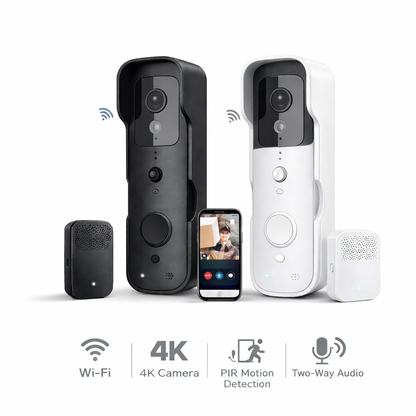 Videocitofono WiFi 4K Wireless con PIR e Visione Notturna