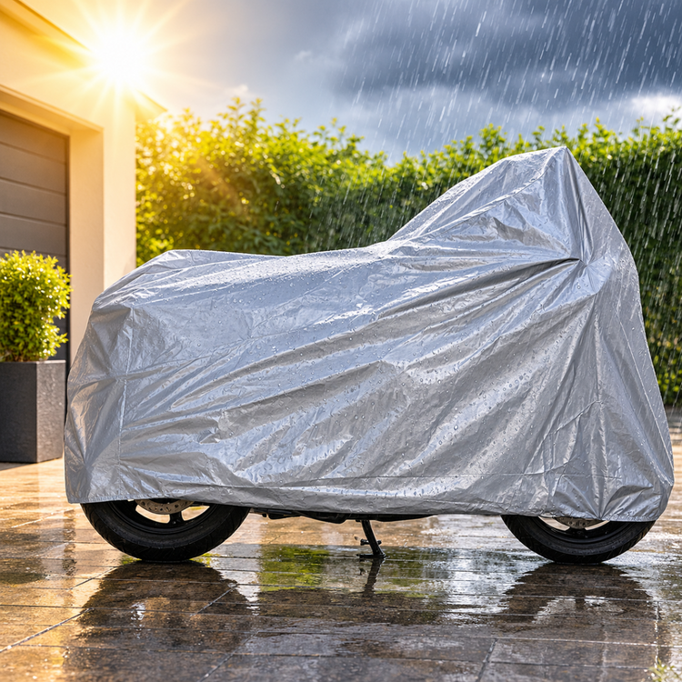 Telo Coprimoto Impermeabile 210x120 cm Copertura Protettiva per Moto e Scooter contro Pioggia, Sole, Neve e Polvere