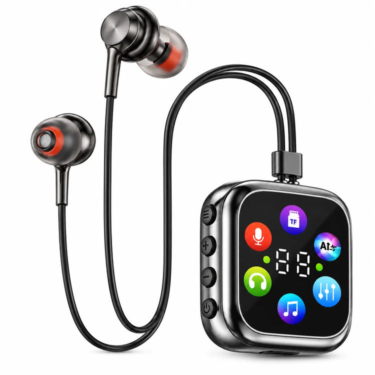 Auricolari Bluetooth 5.4 BTJBL L1 con display LED, microfono e lettore TF/MicroSD