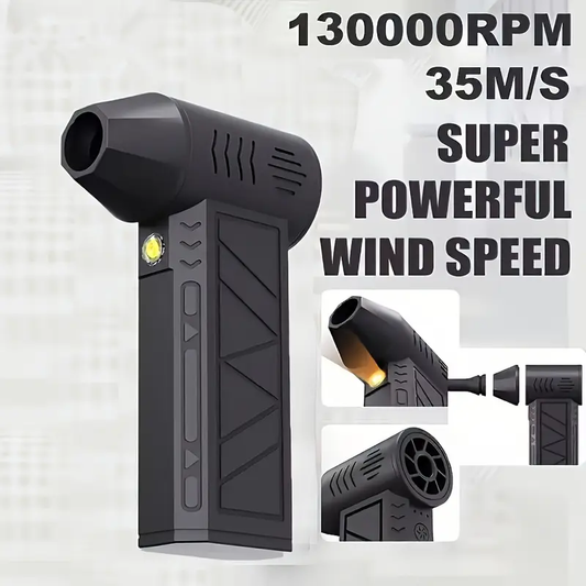 Mini Ventilatore Portatile Turbo Jet 130.000 RPM | Motore Brushless ad Alta Velocità, 3 Livelli