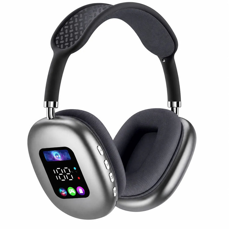 Cuffie Bluetooth Wireless 5.4 con Display Integrato – Audio Hi-Fi Stereo, Bluetooth 5.4, Microfono, Over-Ear