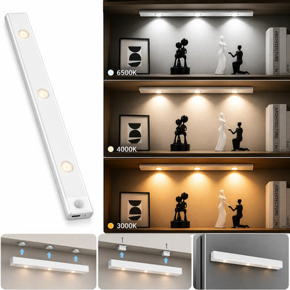 Luce LED Sottopensile 40 cm Ricaricabile con Sensore di Movimento