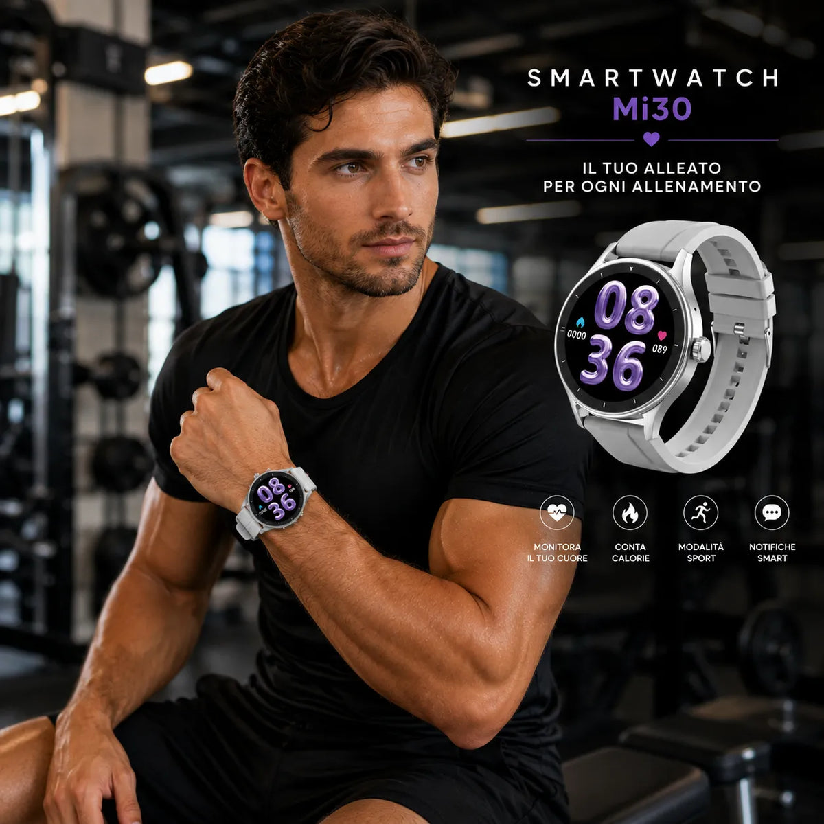 Beauty Miss Smartwatch AMOLED con Chiamate Bluetooth + Orologio – Kit Regalo Completo con 2 Cinturini e Set Bracciali, Fitness Tracker Android iOS
