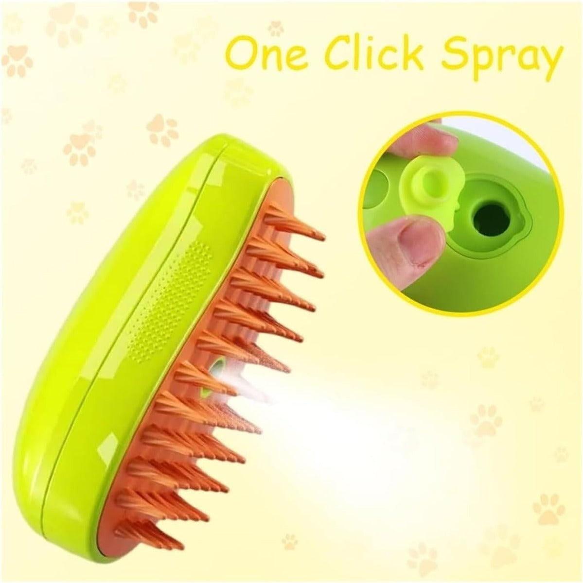 Spazzola a Vapore 3 in 1 per Animali – Pulizia Profonda, Cura del Pelo, Relax Garantito