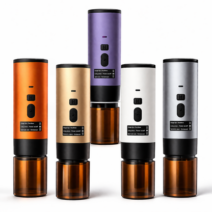 Macchina da Caffè Portatile a Capsule 7800mAh Wireless USB-C, Riscaldamento Rapido 90°C, Compatta per Viaggio Auto e Outdoor