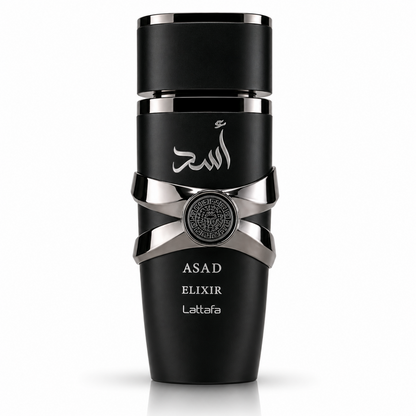 Lattafa Asad Elixir 100ml Eau de Parfum – Profumo Uomo Intenso Woody Spicy Oriental – Fragranza Elegante con Note di Tabacco, Vaniglia e Legni