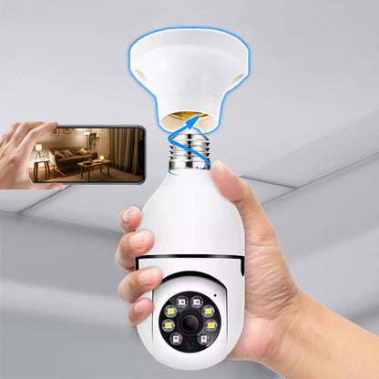 Telecamera Panoramica WiFi 360° con Attacco Lampadina – Controllo da Smartphone