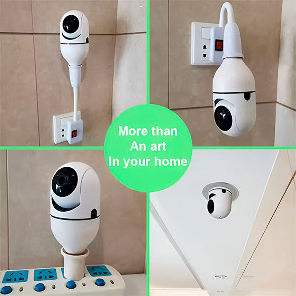 Telecamera Panoramica WiFi 360° con Attacco Lampadina – Controllo da Smartphone