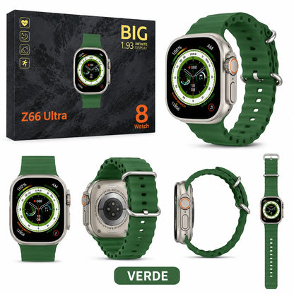 Orologio watch8 z66 ultra smart watch tracker fitness impermeabile con schermo da 1.93 pollici