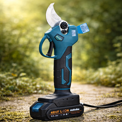 Forbice Elettrica da Potatura 48V Professionale con 2 Batterie Litio Display – Taglio Rami fino a 30mm – Kit Completo con Valigetta