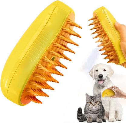 Spazzola a Vapore 3 in 1 per Animali – Pulizia Profonda, Cura del Pelo, Relax Garantito