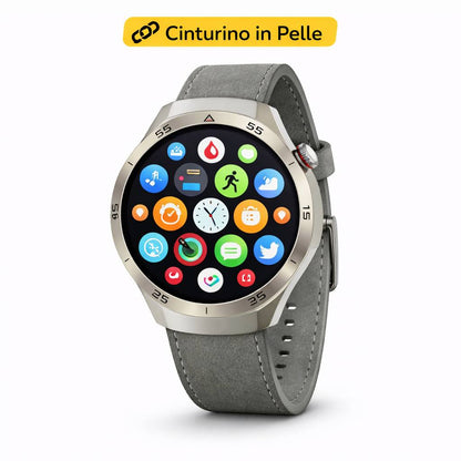 Smartwatch H2 con Chiamate, Notifiche, Monitoraggio Salute e Sport, 3 Cinturini Intercambiabili