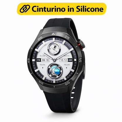 Smartwatch H2 con Chiamate, Notifiche, Monitoraggio Salute e Sport, 3 Cinturini Intercambiabili