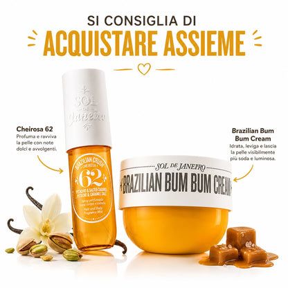 Sol de Janeiro Brazilian Crush Cheirosa 62 – Spray Corpo e Capelli | Fragranza Estiva Pistacchio, Vaniglia e Caramello Salato