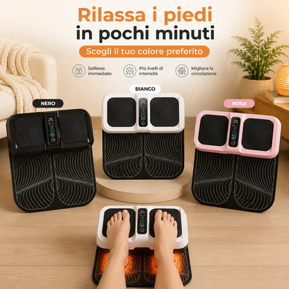Massaggiatore Plantare EMS Riscaldante 42°C – Stimolazione Muscolare e Relax per Piedi e Gambe