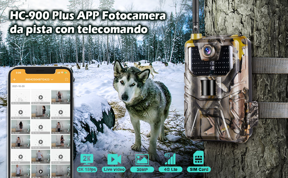 Fototrappola Telecamera per fauna selvatica Mimetica Spia Videocamera Mms -Mail-Gsm Gprs Sms-Infrarosso 16Mp Hd