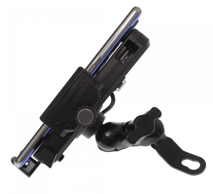 Supporto Smartphone per Moto con Presa USB – Rotazione 360° e Ricarica Integrata