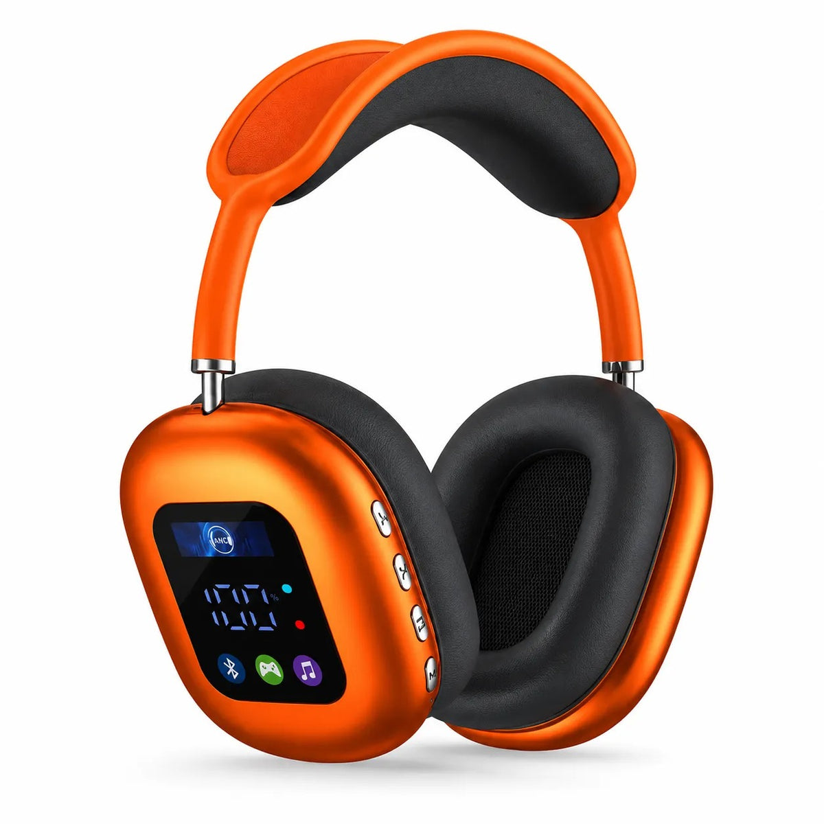 Cuffie Bluetooth Wireless 5.4 con Display Integrato – Audio Hi-Fi Stereo, Bluetooth 5.4, Microfono, Over-Ear