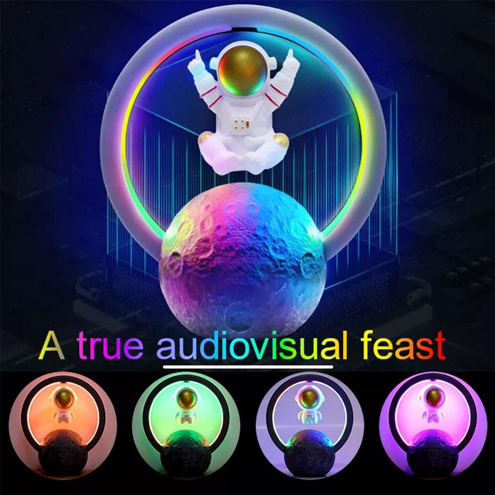 Astro Space Lampada Speaker a levitazione magnetica Bluetooth Wireless RGB Led Night Lamp