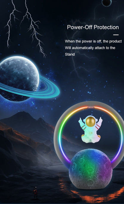 Astro Space Lampada Speaker a levitazione magnetica Bluetooth Wireless RGB Led Night Lamp