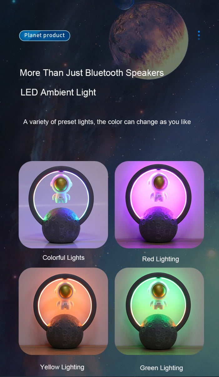 Astro Space Lampada Speaker a levitazione magnetica Bluetooth Wireless RGB Led Night Lamp