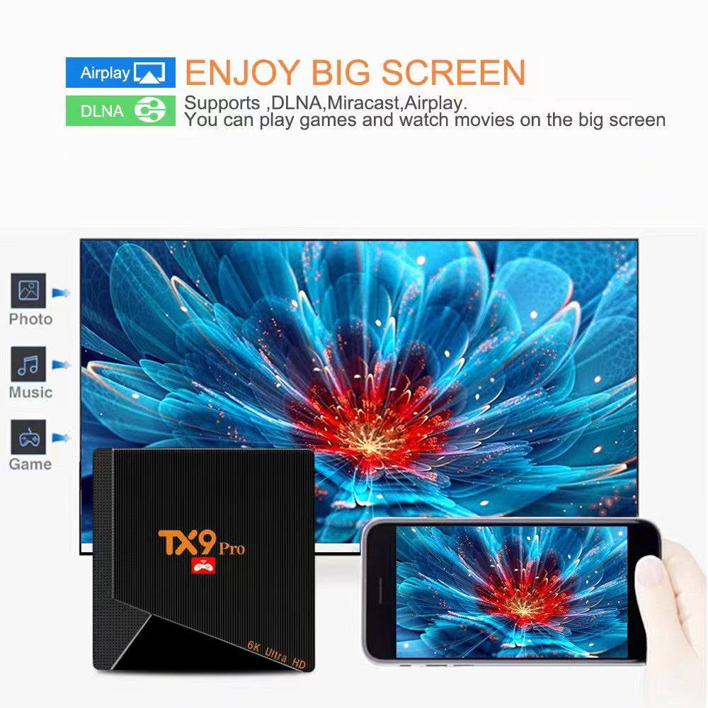 TX9 pro android 10.0 top box 2 in 1 retro game console box 4k ultra hd wifi 2.4g e 5.8g 1g ram 8g lettore multimediale