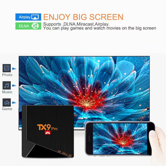 TX9 pro android 10.0 top box 2 in 1 retro game console box 4k ultra hd wifi 2.4g e 5.8g 1g ram 8g lettore multimediale