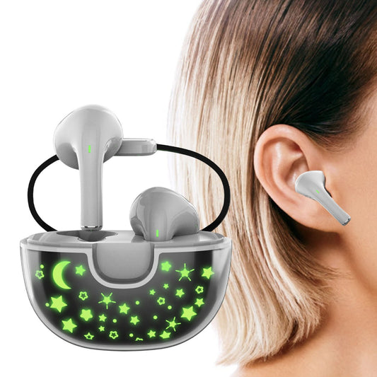 Auricolari con cancellazione del rumore auricolari wireless bt5.0 qualità del suono chiara cuffie wireless sportive funzionamento con un solo tasto ideale per la corsa