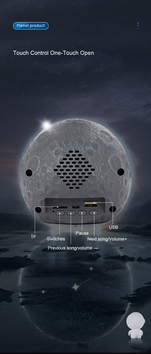 Astro Space Lampada Speaker a levitazione magnetica Bluetooth Wireless RGB Led Night Lamp