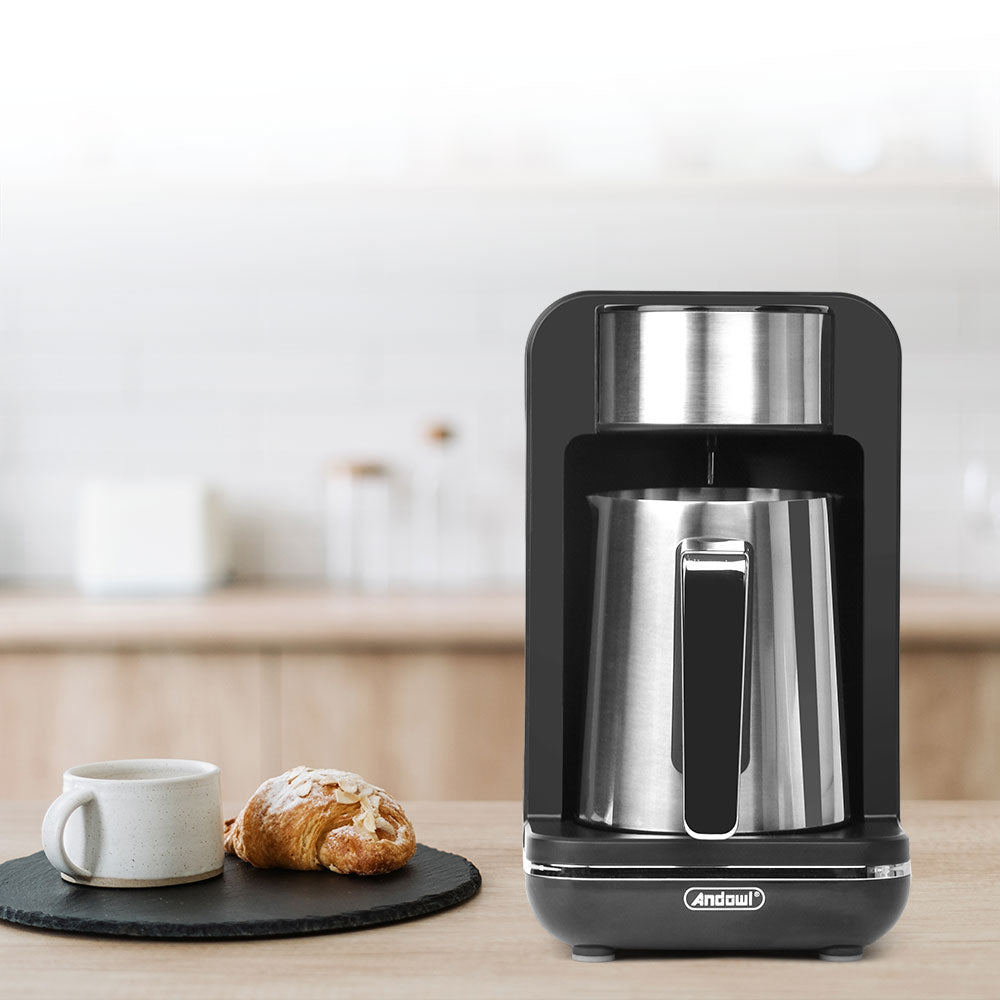 Caffettiera turca elettrica, 100% senza BPA, 120 V, capacità 1-4 tazze, per caffè turco e greco