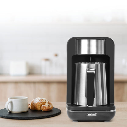 Caffettiera turca elettrica, 100% senza BPA, 120 V, capacità 1-4 tazze, per caffè turco e greco