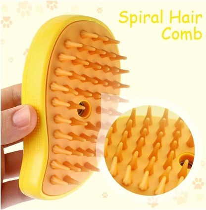 Spazzola a Vapore 3 in 1 per Animali – Pulizia Profonda, Cura del Pelo, Relax Garantito